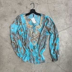 Sienna Rose Embellished Georgette Blouse